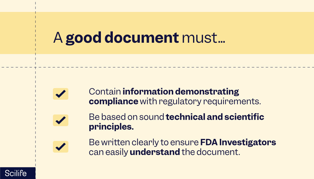 What is a good document for the FDA | Scilife