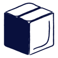 Square 3D drawn cube | Scilife