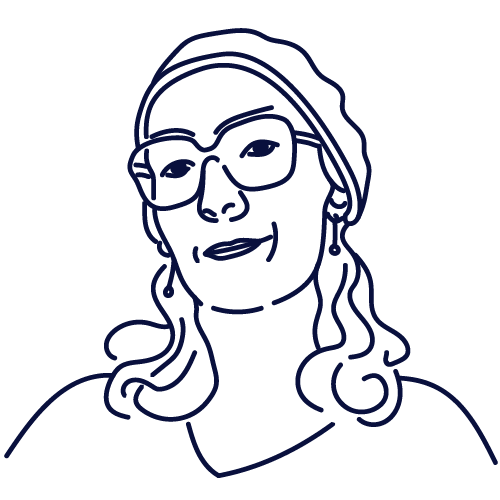 Hand drawn illustration of Kitty Giraudel, VP of Engineering | Scilife 