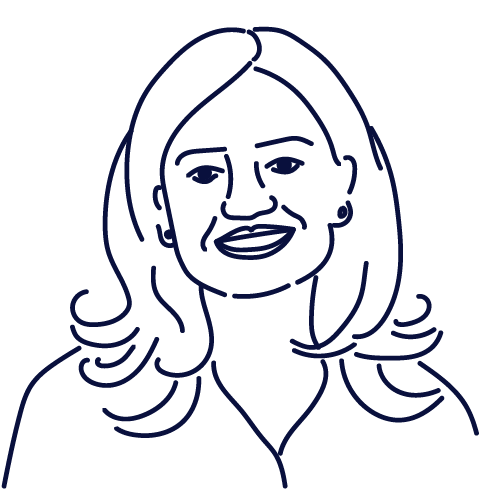 Hand drawn illustration of Neeru Bakshi, Chief Quality Officer | Scilife