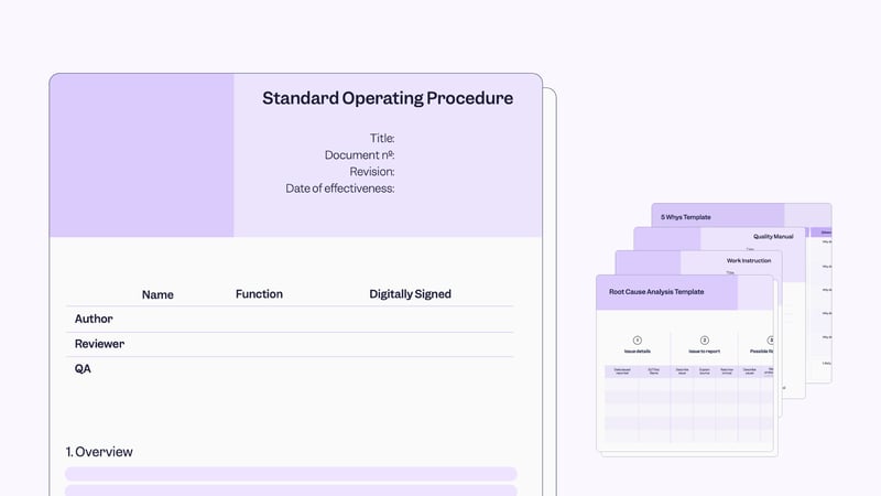 The 5 must-have templates for managing your QMS